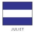 Bandera Náutica Juliet